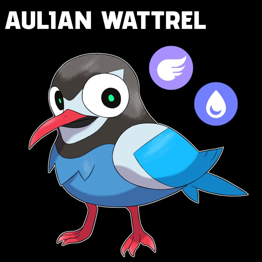 First regional variant for my Pokemon Region (Australia). it is inspired by a breed of migratory birds that, among their various stops around the world, also temporarily stop in Australia