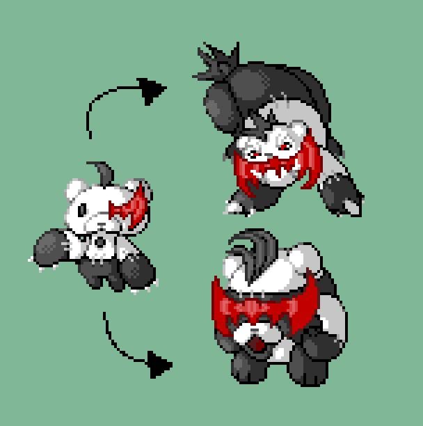 My Fakemon based on Monokuma from DanganRonpa!