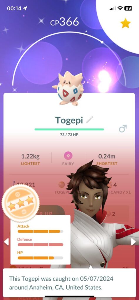 I just caught this baby earlier 🥰