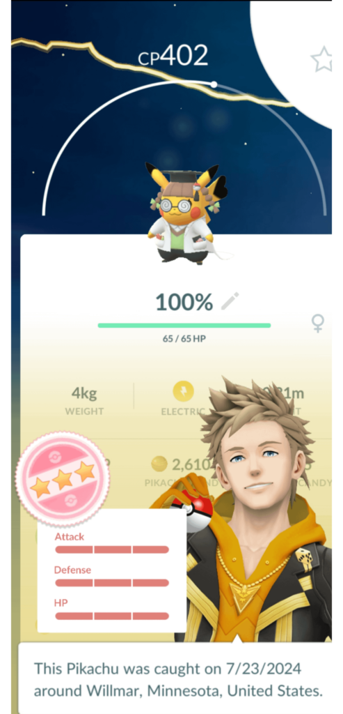 Perfect PHD Pikachu!