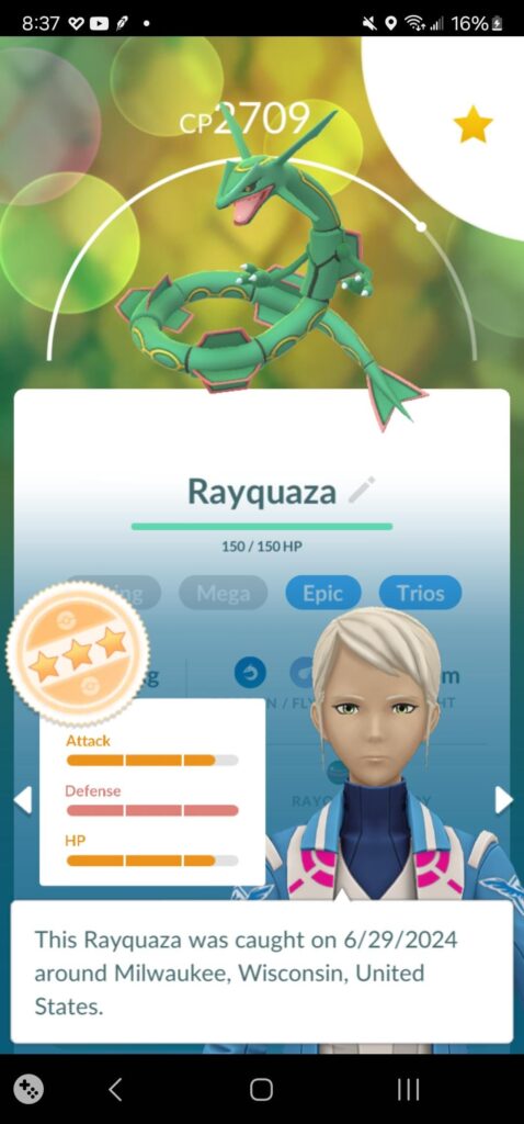Which to power up, rayquaza