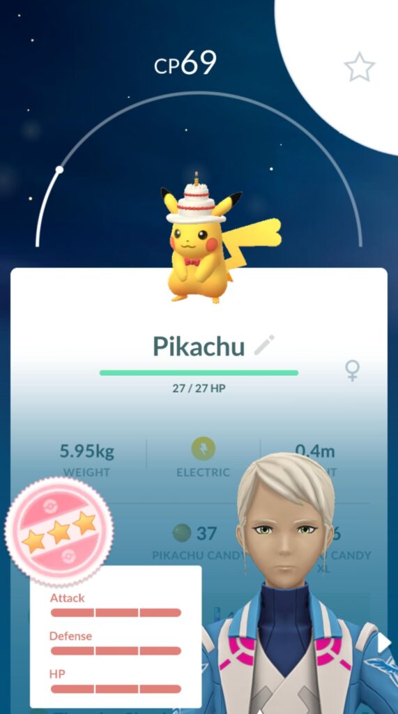 Caught a Hundo Anniversary Pikachu