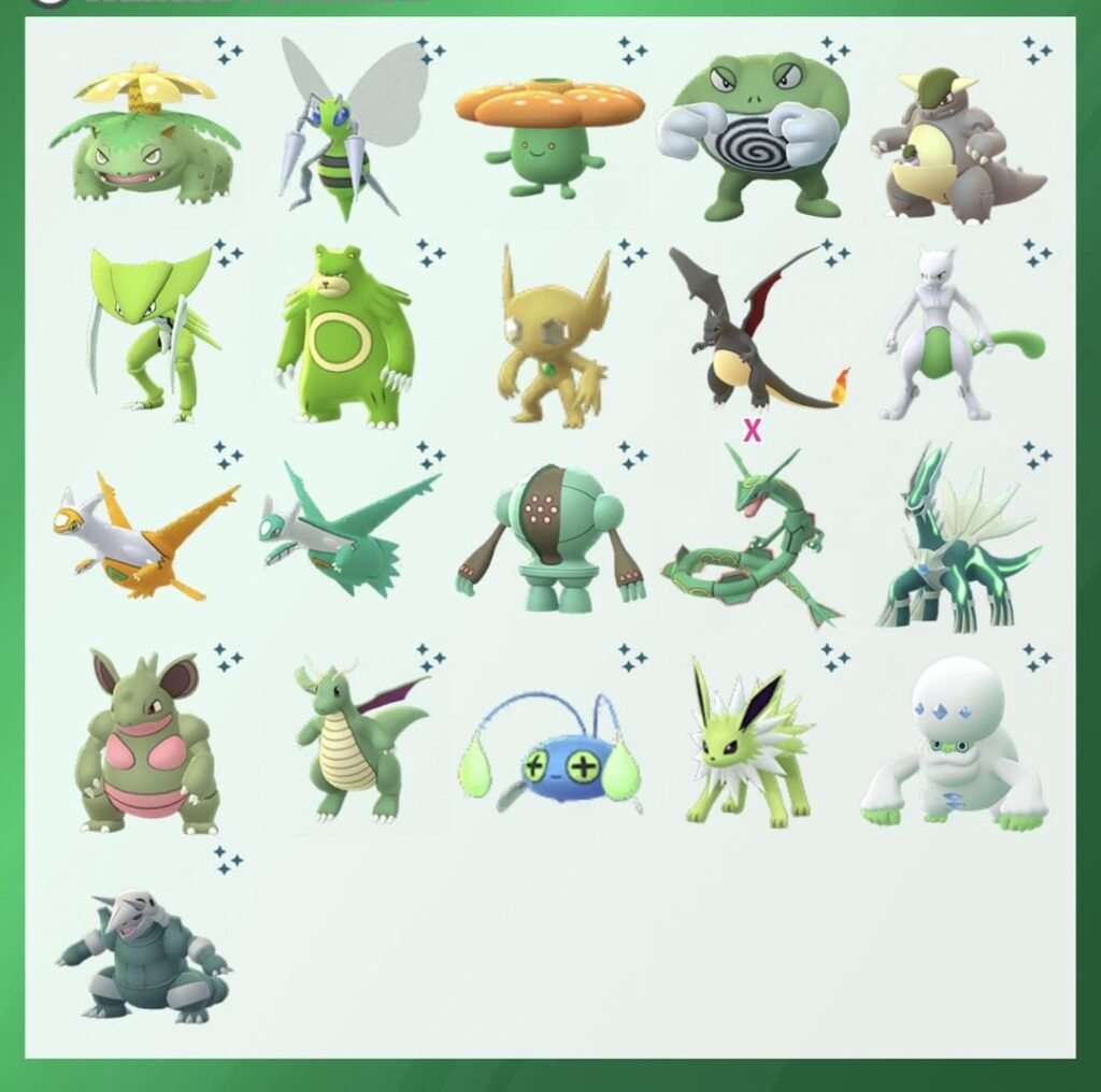 Do you have a list of shiny Pokémon you dream of catching? Here’s mine