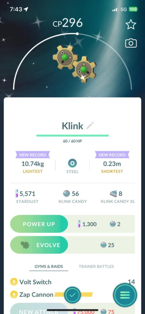 Woke up a few minutes ago , caught a damn shiny.