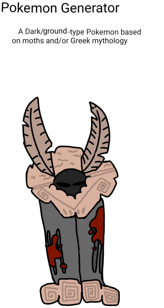 Pokemon according to the description from the Pokemon generator, mothumn