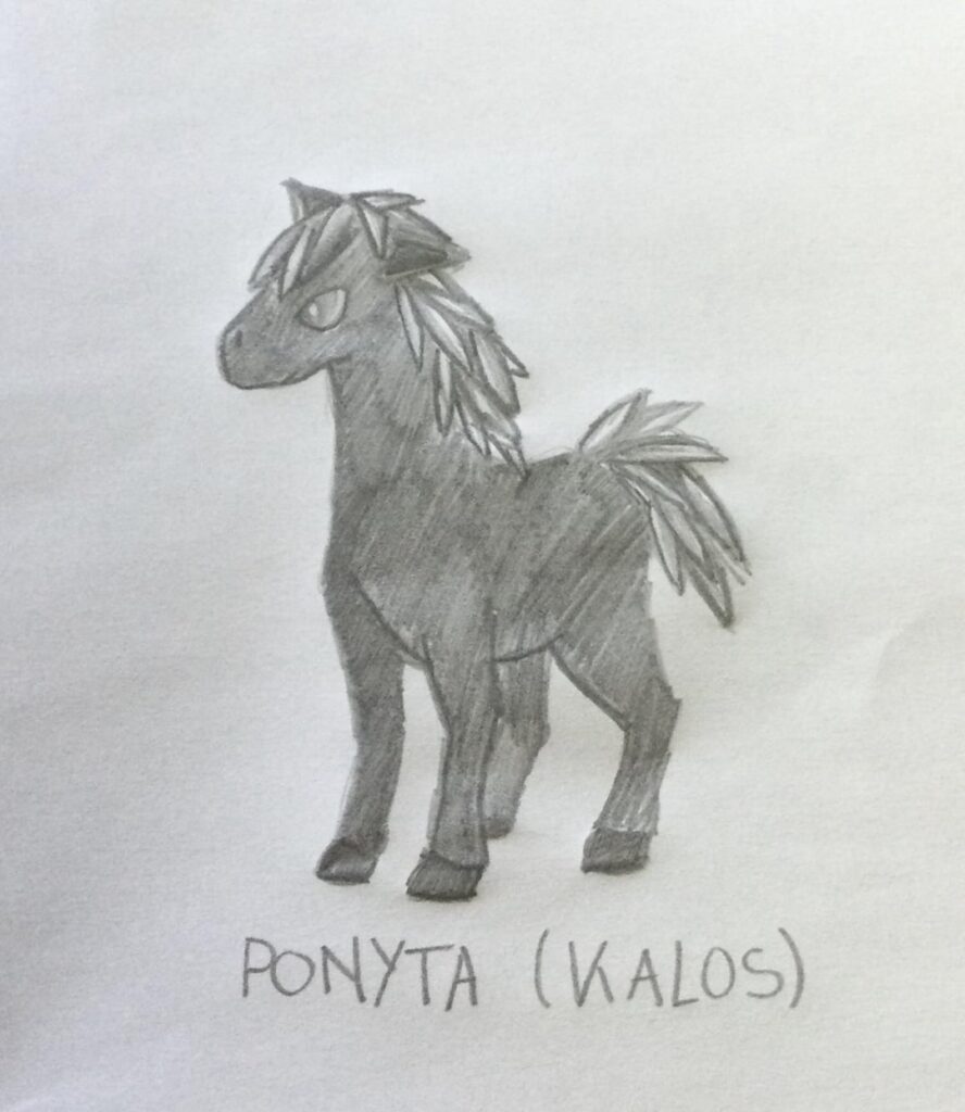 My Kalosian Ponyta and Galopa, based on the Camargue horse in the south of France