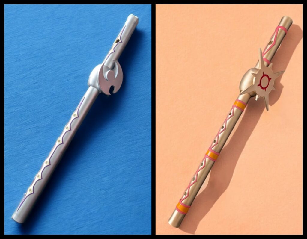 I made Sun and Moon flutes!