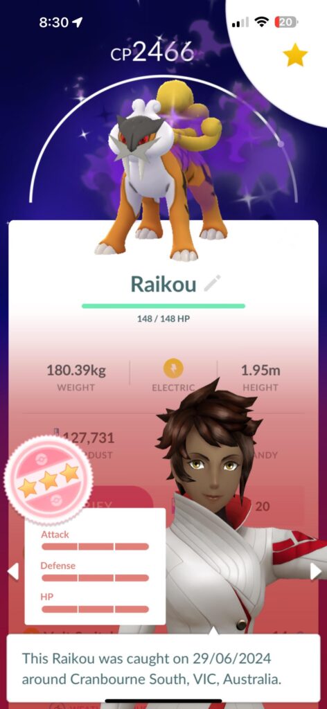 100% shiny shadow raikou