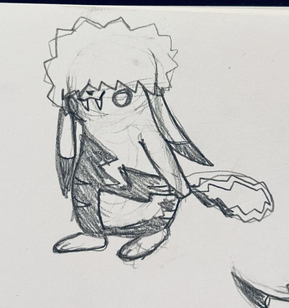 I made a caveman Pikachu