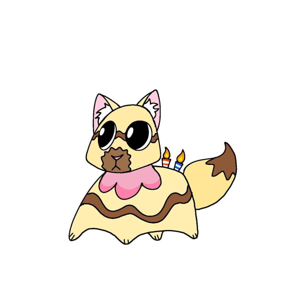 I need help naming my boy, a fairy/fire type fox based on a cake