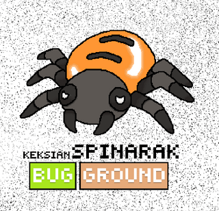 here is my first ever regional fakemon! keksion spinarak!
