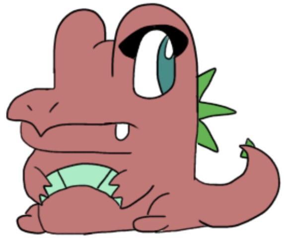 This Fire-Type Totodile I made that doesn’t have a name