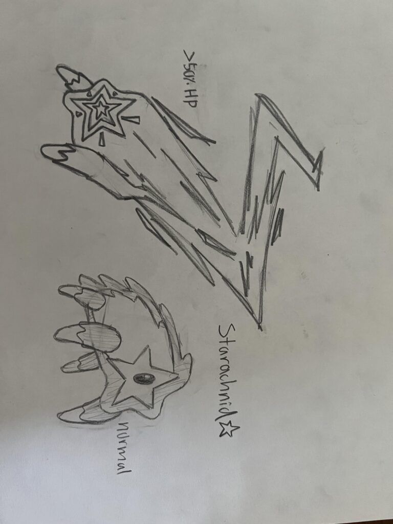 I made this goober, this absolute scrungle, what typing should he be (based on shooting stars btw)