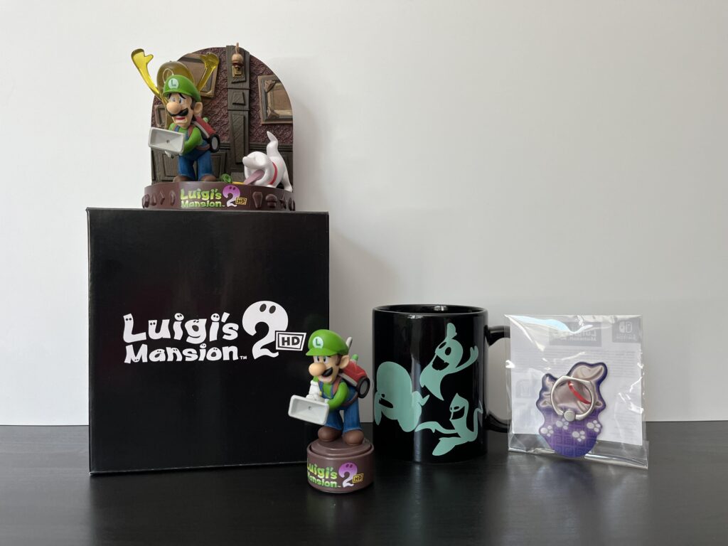 I had to import all the Luigi’s Mansion goodies to the USA. Nintendo UK always gets the good stuff!