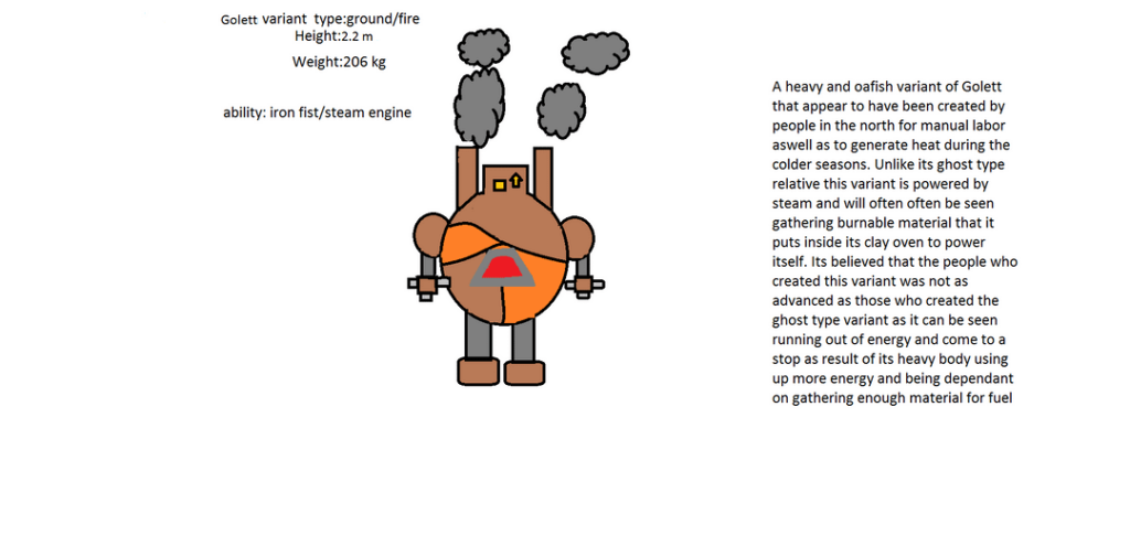 My regional variant of Golett and its evolution