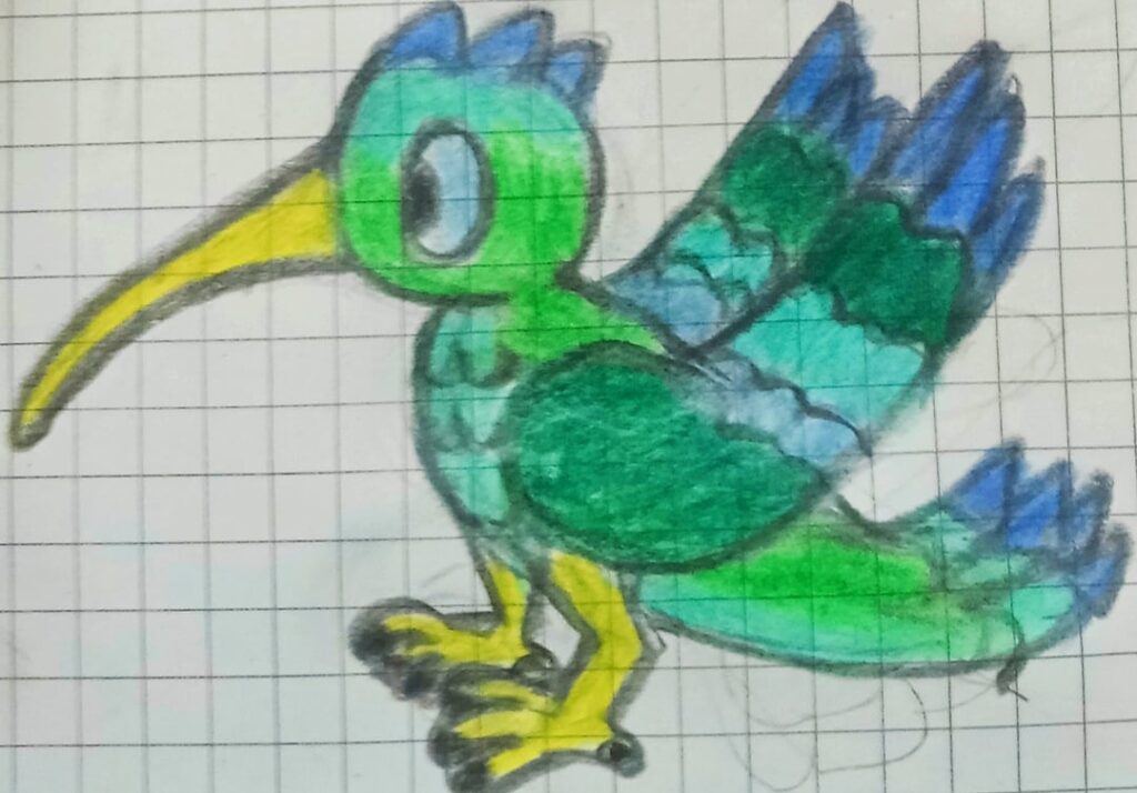 Fakemon Colibrí y Forme Evolucionada de Eevee tipo fantasma