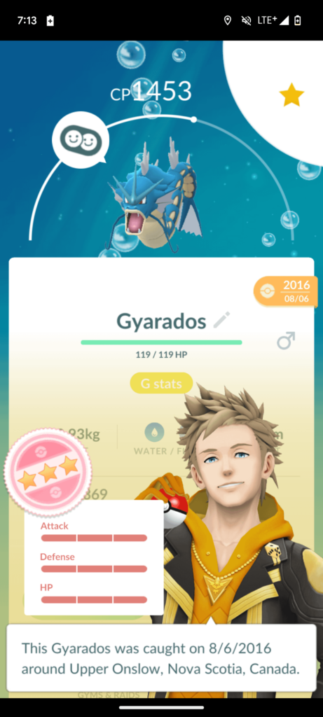 Took me 8 years but I finally evolved my hundo Magikarp