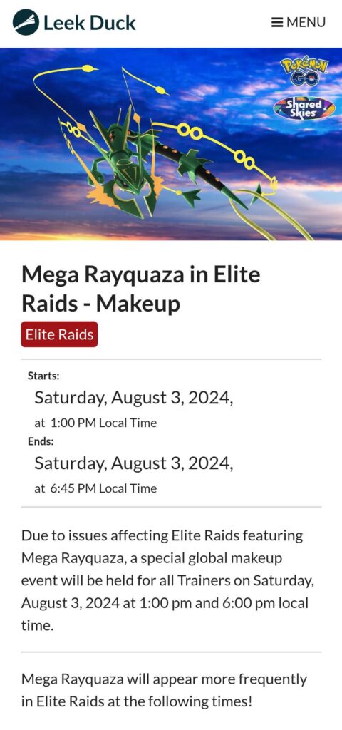 MEGA RAYQUAZA ELITE RAID!!!!!