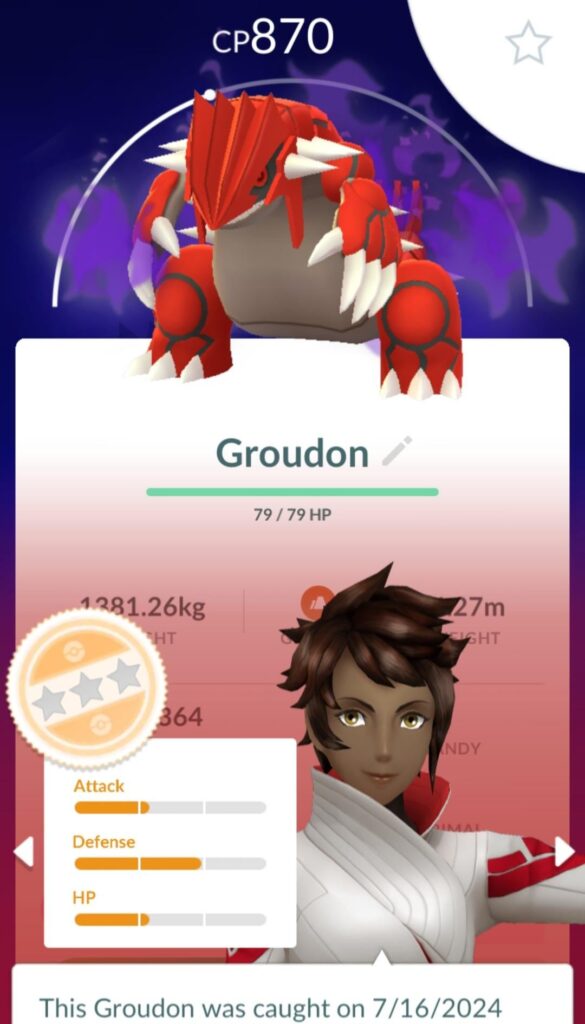 I got the worst Groudon and I have 2 Super Radars left, dunno if I should try again or save for next legendary change.