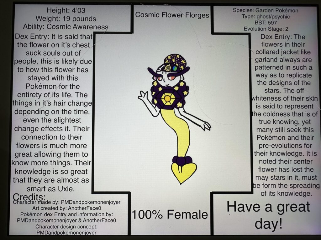 If I made a Cosmic Flower Floette why not make a Florges version?