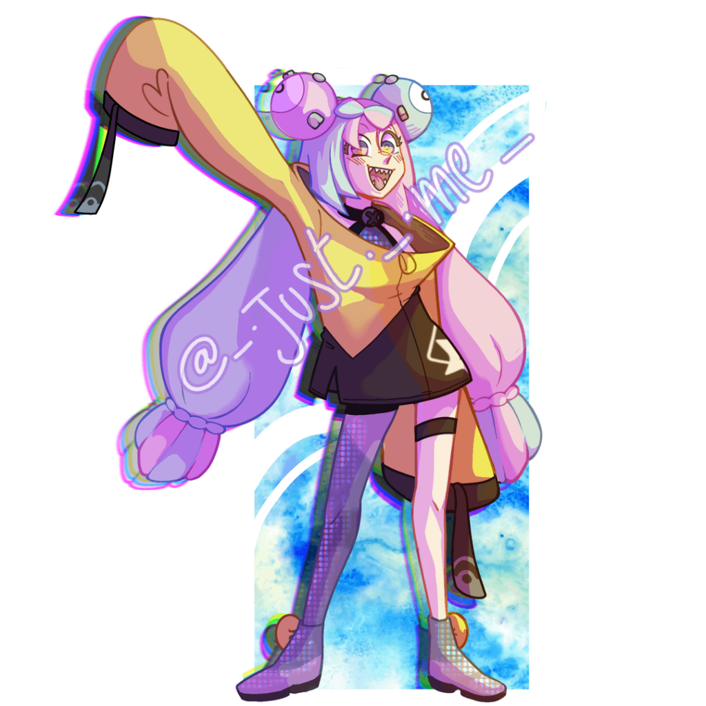 Day 1 of drawing pokemon cards in my style: Iono