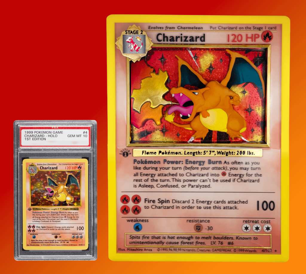 Charizard Art Piece 24K Gold