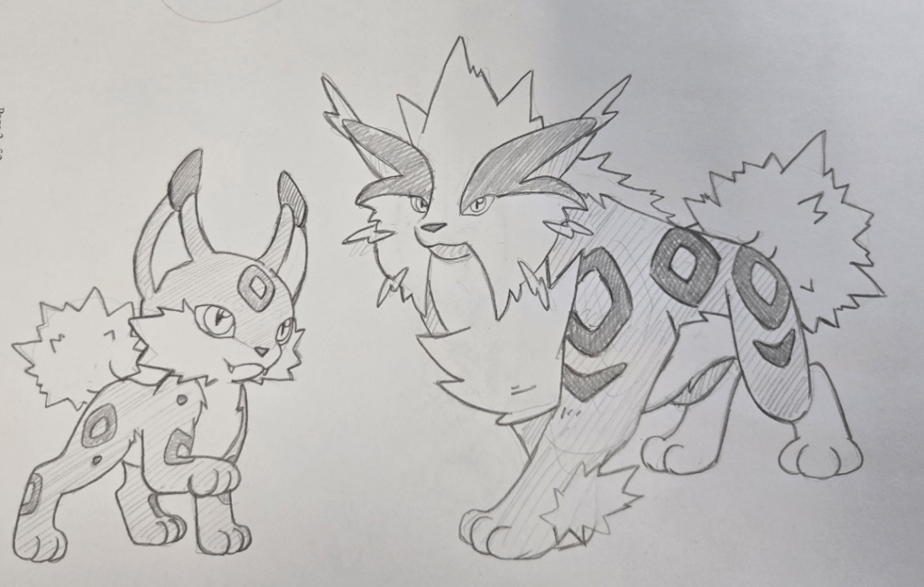 Midwrst region redesign bobcat/lynx fakemon electric/ice type