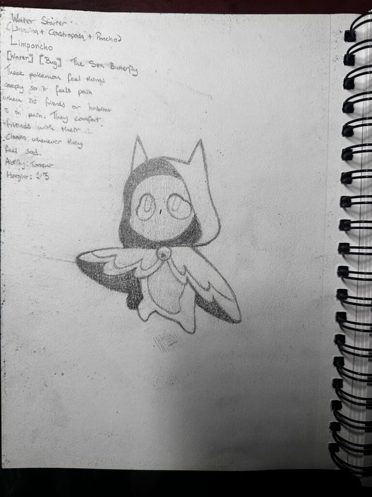 My water starter line based on Sea Butterflies (Dex enteries below 👇)