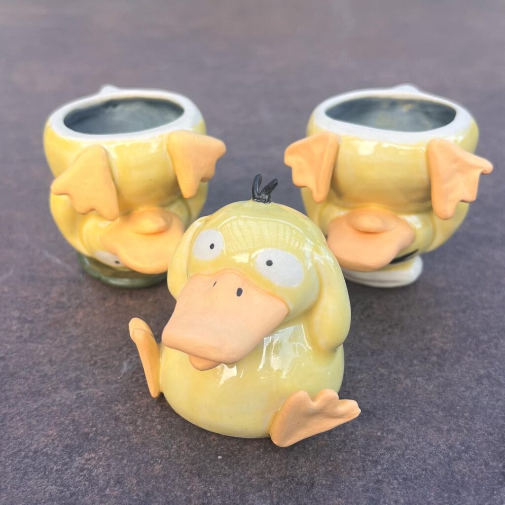Psyduck Sake Cups - Who knew that's why he always has a headache! haha