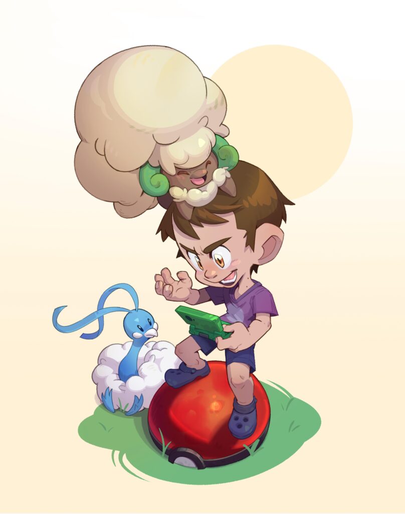 [OC] My younger brother's birthday is at the end of the month so I did this for him. Does he have good taste in Pokemon?