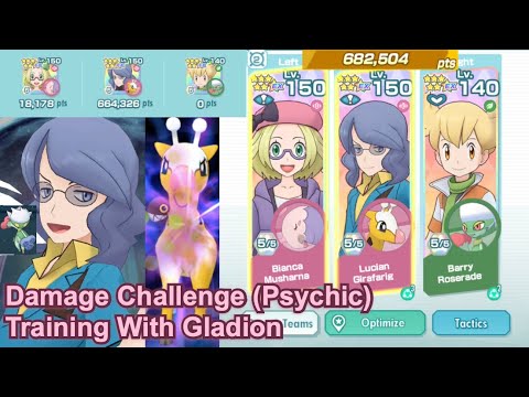 Pokemon Masters EX - 682,504 Points on Damage Challenge: Training With Gladion (Psychic Weakness)