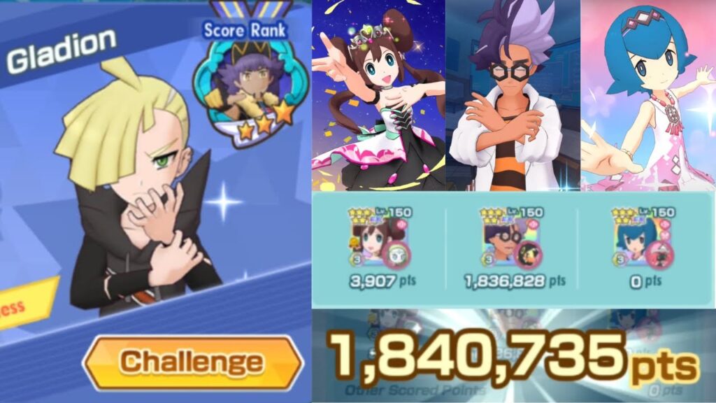 1,840,785 Points in Damage Challenge: Training With Gladion (Psychic - Weak) [Pokemon Masters EX]