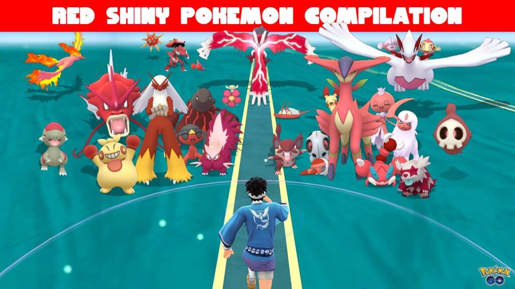 Trainer Catching Red Shiny Pokemon in Pokemon GO!
