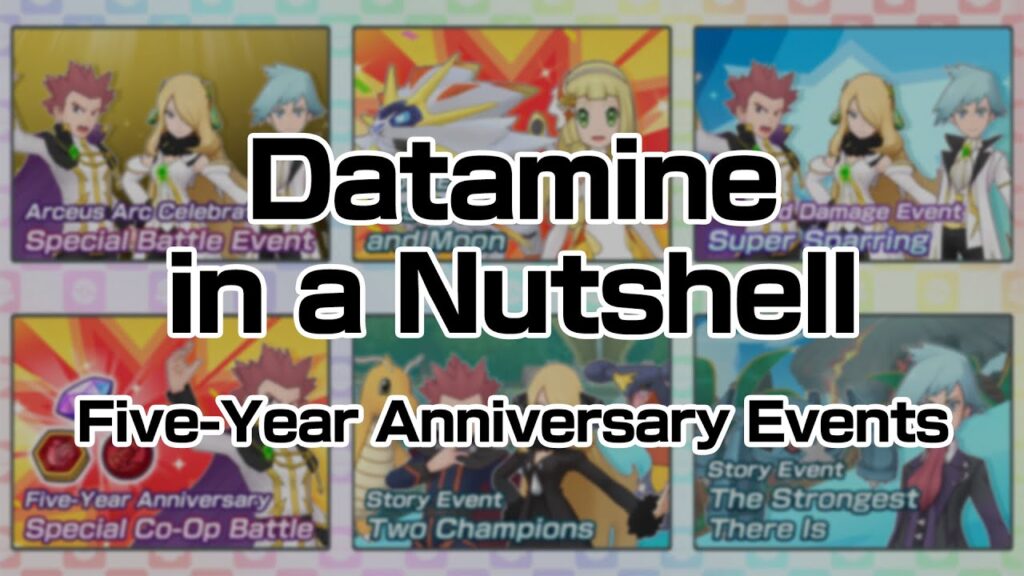 [Pokemon Masters EX] DATAMINE IN A NUTSHELL (Five-Year Anniversary Events)