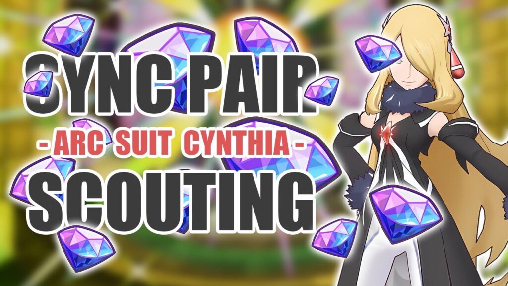 [Pokemon Masters EX] HAPPY ANIMAL FLOW DAY | Sync Pair Scout - Arc Suit Cynthia & Garchomp