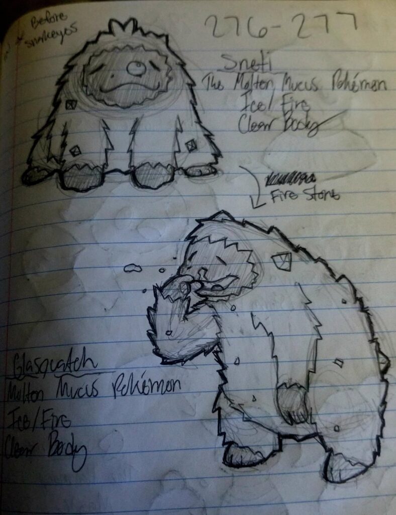 My Region's Ice/Fire Type Sneti and Glasquatch!