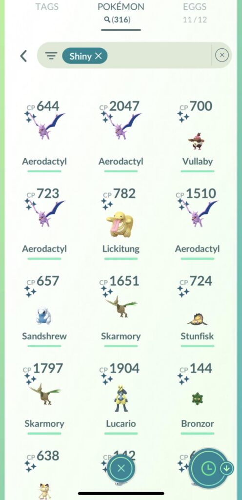 Which shiny have you caught most during this event, and why is it Aerodactyl?