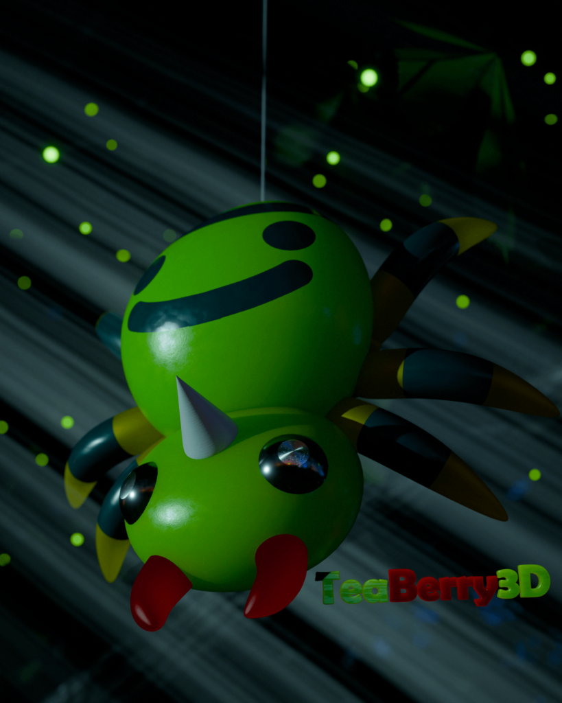 Thanks for all the love on my Whimsicott! I also made my favorite, Spinarak! (OC, made in Blender)