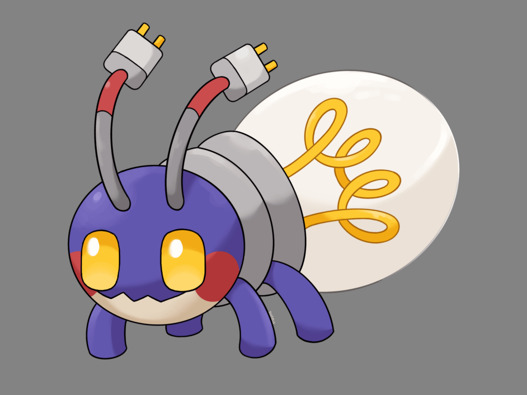 Lightbulb bug fakemon for Mungo