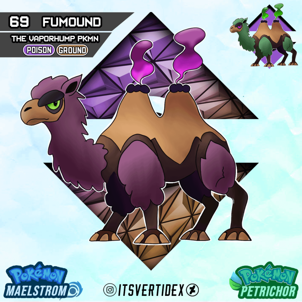 Meet Fumound the Vaporhump Pokemon of the Suldana Region!