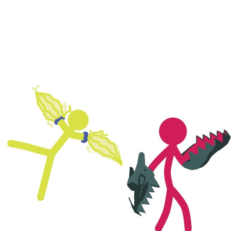 Regieleki and regidrago as stickmen