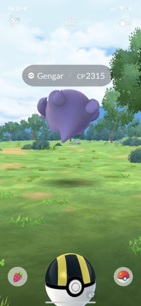 Went to take a screenshot of a wild gengar, accidentally got the hardest image of all time.