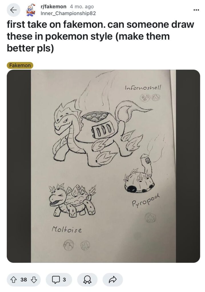 Forgot to add the shiny [OC] I redrew the fake credit to Inner_Championship82 keep up the good work I tried the sugimori style if you want me to take it down I will no questions asked