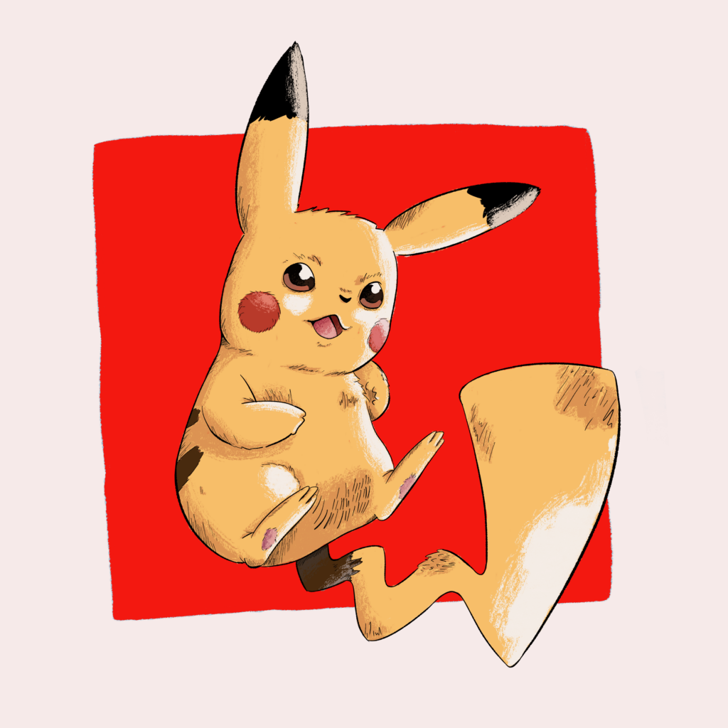 [OC] little old school rendered Pikachu