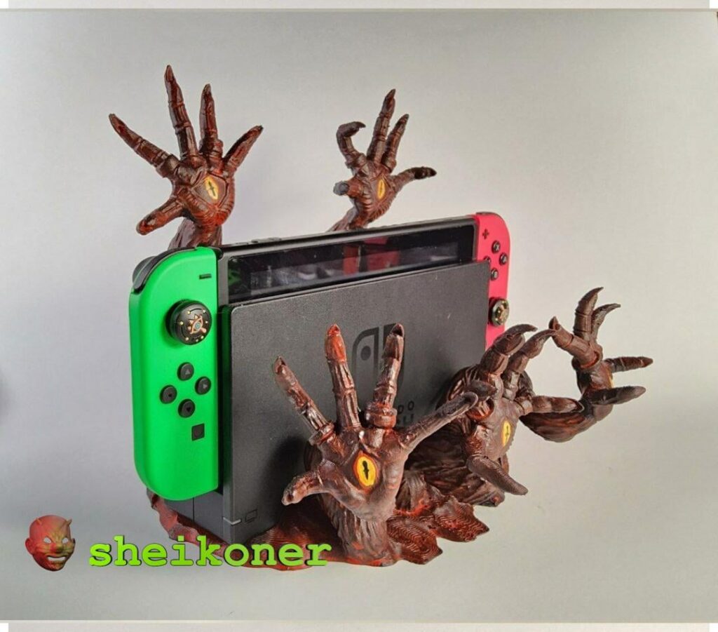 I 3D designed this Gloom Hands for my Nintendo switch and 3D printed it. Do you like it?