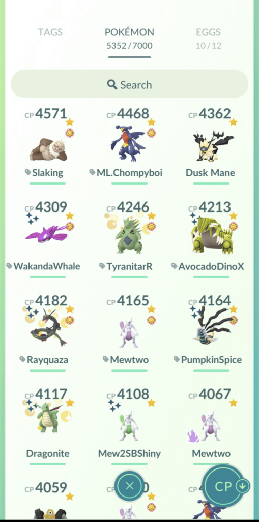 How many Pokemon do you have above 4000cp?