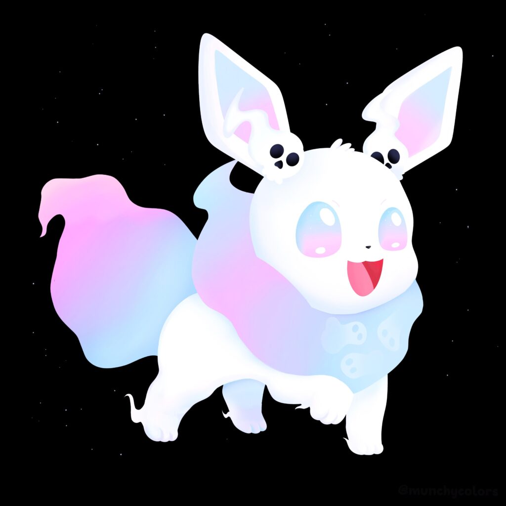 Ghost/Fairy Type Eevee 🩵💜✨