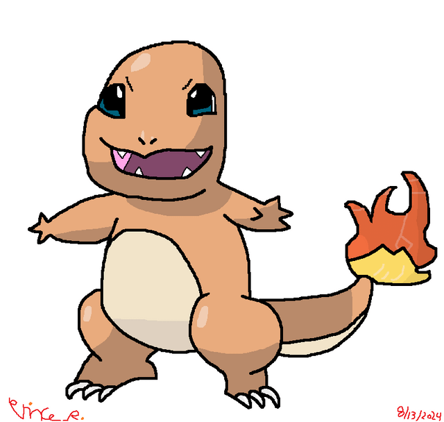 Here's the Charmander line! Switching to Krita as my software after this...