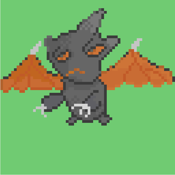I have recently started creating fakemon for my own fan-made game, and because I'm new into pixelarts I would like to receive some tips for this sprite, if anybody would like to help me to make it better I'd be really grateful