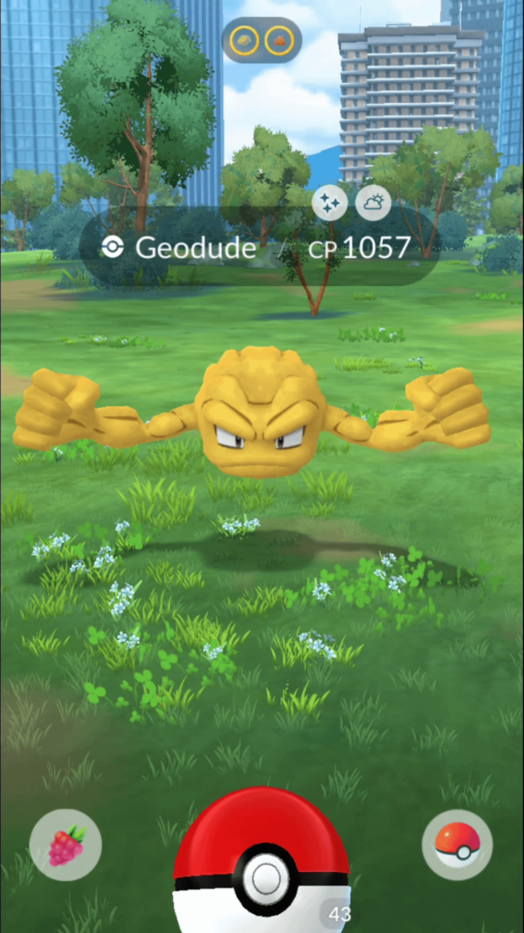 Today I caught shiny Geodude !!